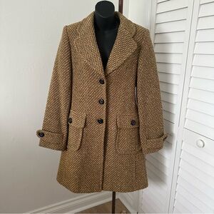 Women’s Tweed Wool Coat by Static Size Small
